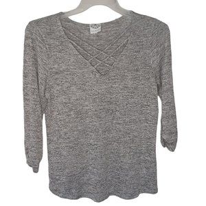 Late August Gray Top Size Medium NWT